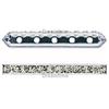 SWAROVSKI 77725 Rondelle Spacer Bars 4 Hole Crystal/Gold